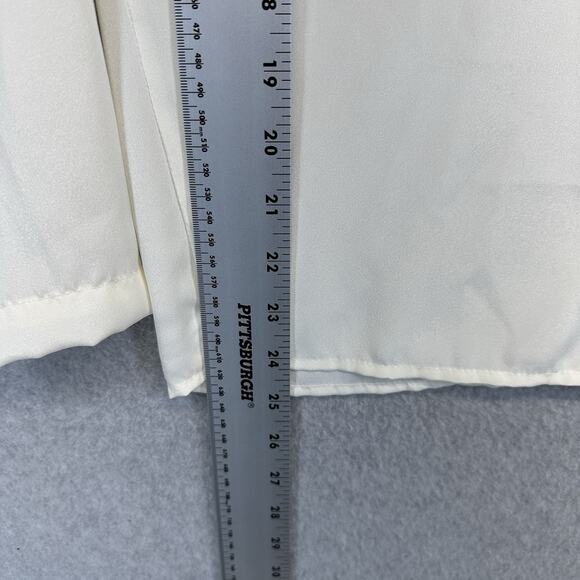 San Andre 1993 Womens Vintage Blouse Size 6 Lace Neck White Long Sleeve - Picture 5 of 16